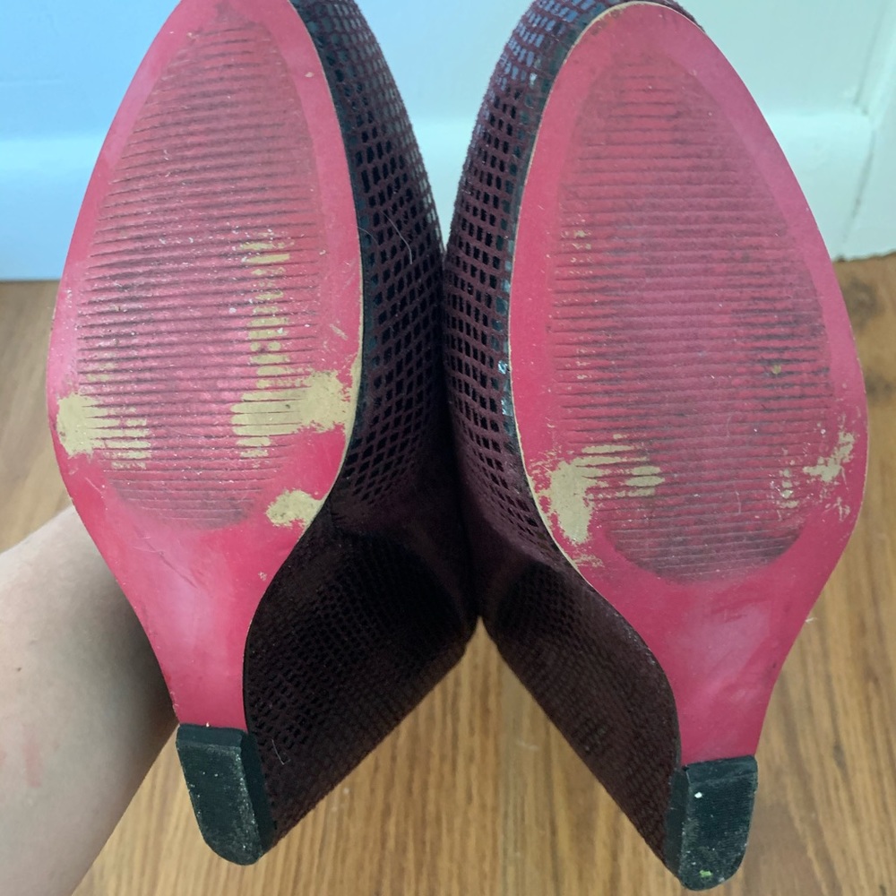 Maroon platform booties - Picture 3 of 5